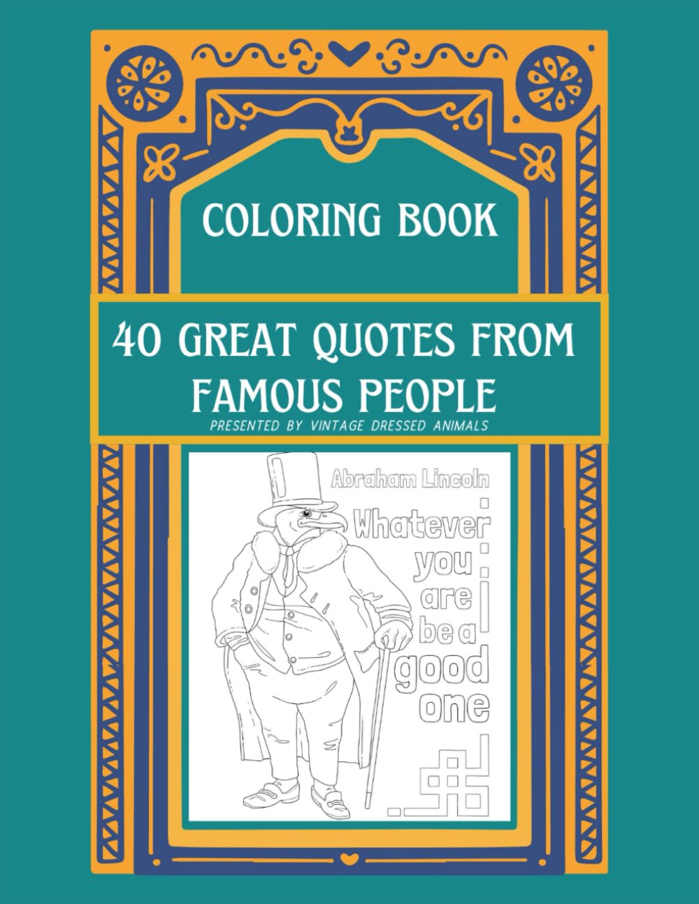 40 Great Quotes From Famous People Coloring Book