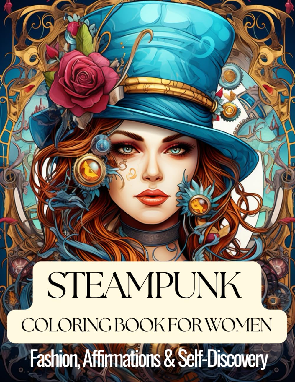 Steampunk Coloring Book for Women Fashion, Affirmations & Self-Discovery